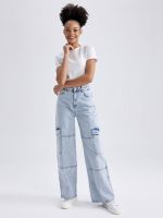 Сірі жіночі прямі джинси