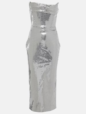 Μίντι φόρεμα Alex Perry ασημί