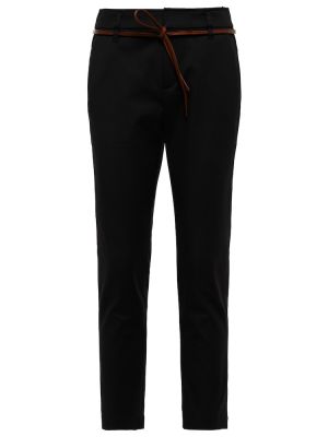 Pantaloni dritti slim fit di cotone Brunello Cucinelli nero