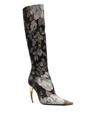 Žakardinis gėlėtos auliniai batai su tigro raštu Roberto Cavalli