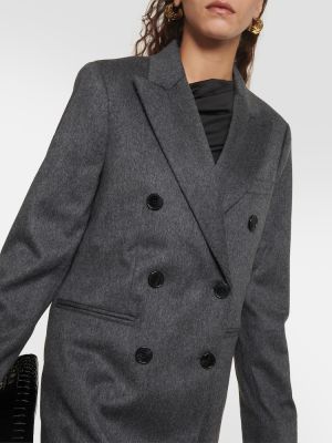 Płaszcz wełniany Victoria Beckham szary