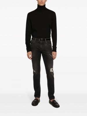 Slim fit skinny džíny s oděrkami Dolce & Gabbana