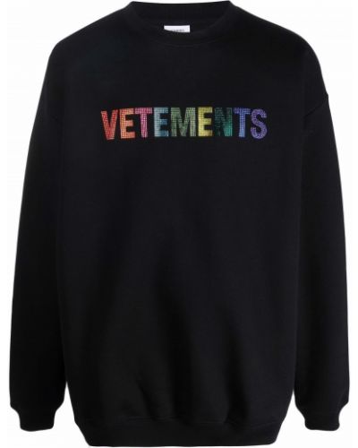 Bomull sweatshirt Vetements svart