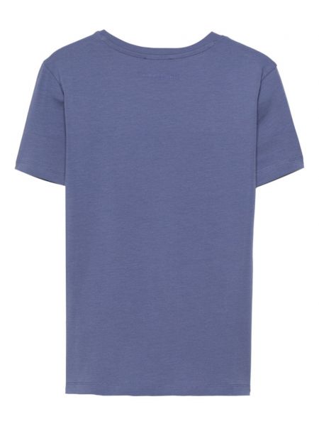 Tričko s potiskem Emporio Armani modré
