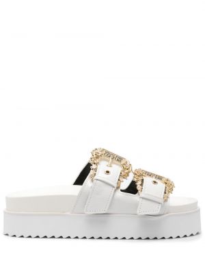 Ниски обувки с катарама Versace Jeans Couture бяло