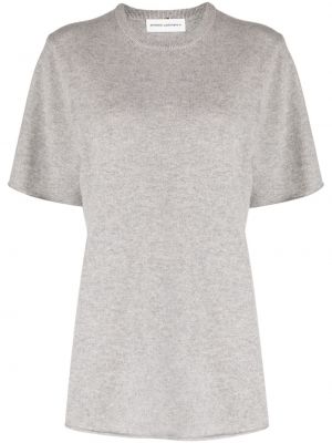 Majica iz kašmirja z okroglim izrezom Extreme Cashmere siva