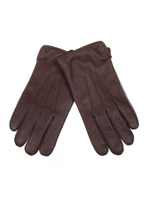 Rękawiczki Polo Ralph Lauren brązowe