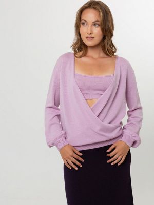 Пуловер Eva Nature фиолетовый