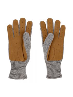 Rękawiczki z kaszmiru Brunello Cucinelli szare