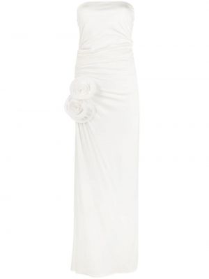 Вечерна рокля на цветя Magda Butrym бяло
