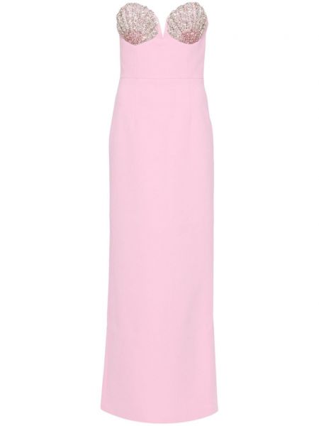 Ravna haljina s kristalima Rebecca Vallance ružičasta