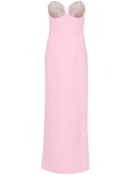 Robe droite en cristal Rebecca Vallance rose