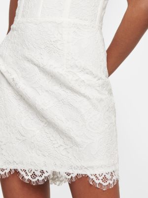 Mini vestido de encaje Rebecca Vallance blanco