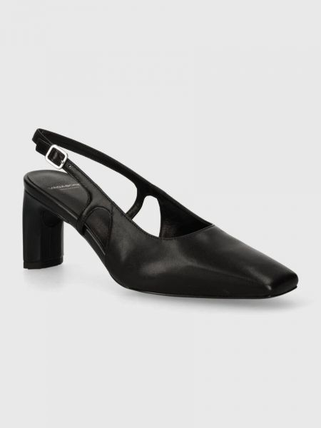 Magassarkú bőr flip-flop sarokkal Vagabond Shoemakers fekete