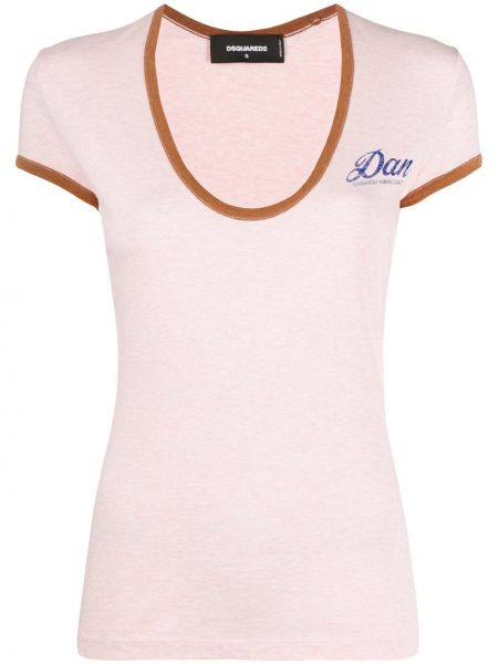 Camiseta con estampado Dsquared2 rosa