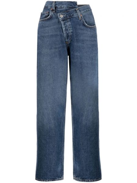 Asymmetrisk jeans 7/8 Agolde blå