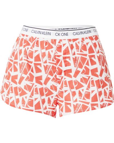 Calvin Klein Underwear Pantaloni de pijama  portocaliu / negru / alb