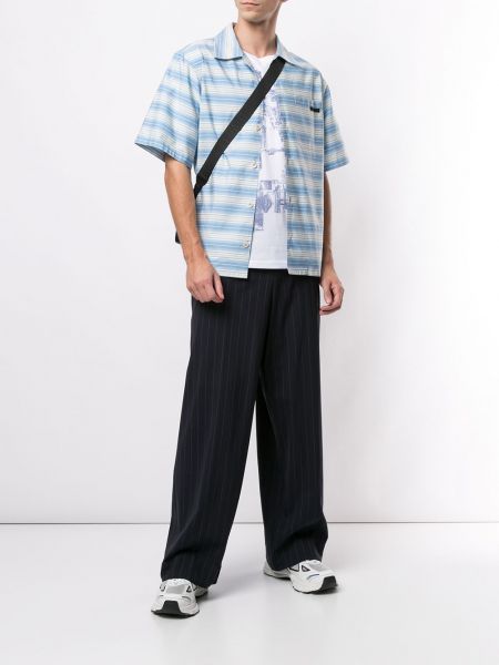 Pantalon droit à rayures 3.1 Phillip Lim bleu