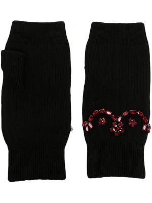 Памучни чорапи с кристали Simone Rocha черно