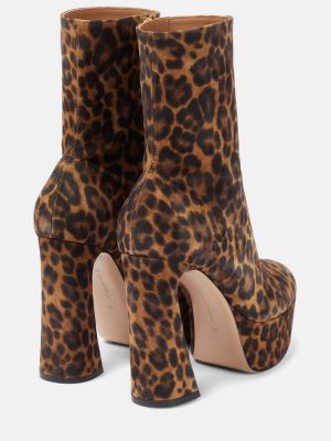 Plateau wildleder ankle boots mit print Gianvito Rossi