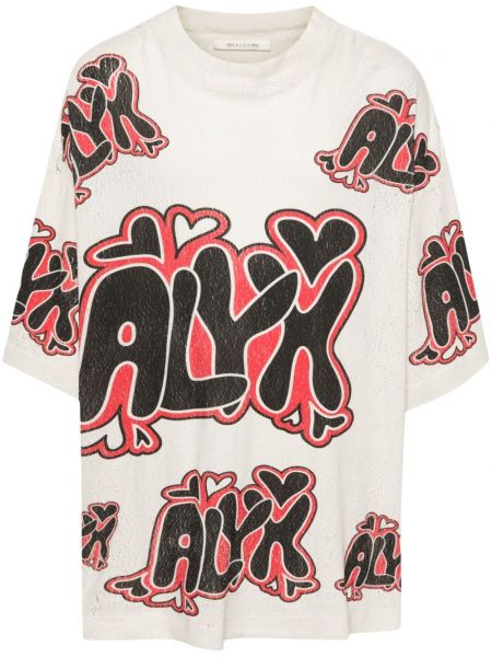 Тениска с протрити краища с принт 1017 Alyx 9sm