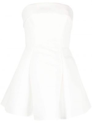 Pliszírozott mini ruha Amsale fehér
