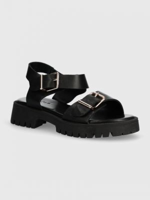 Sandale din piele cu platformă Wojas negru