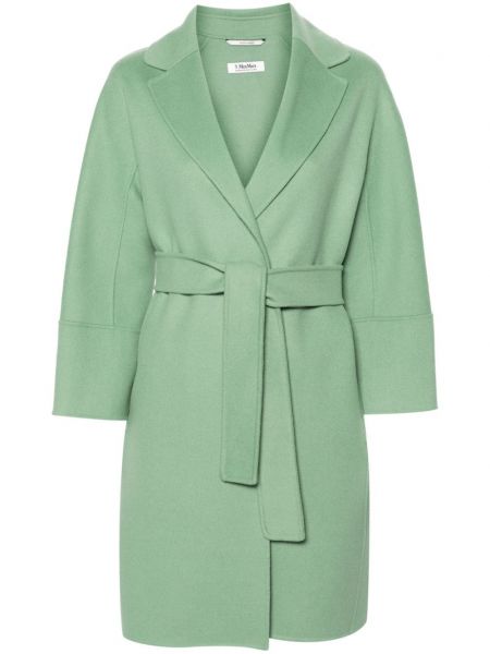 Vlněný kabát 's Max Mara zelený