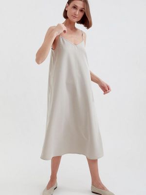 Платье в бельевом стиле Unique Fabric бежевое
