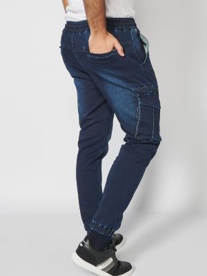 Pantalon cargo Koroshi bleu