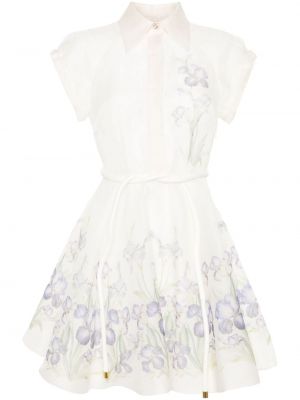 Φλοράλ φόρεμα με σχέδιο Zimmermann λευκό