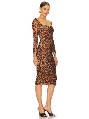 Vestido leopardo L'agence marrón