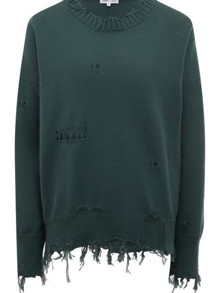 Хлопковый свитер Addicted зеленый