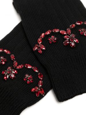 Skarpety bawełniane z kryształkami Simone Rocha czarne