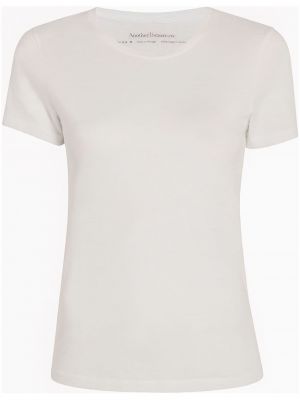 Bavlněné tričko s kulatým výstřihem Another Tomorrow bílé