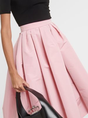 Plisované midi sukně Alexander Mcqueen růžové