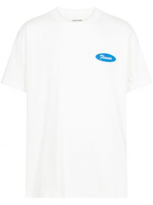 Тениска с принт Flaneur Homme бяло