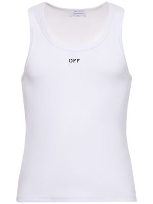 Памучна риза Off-white бяло