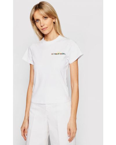 Victoria Victoria Beckham T-Shirt Organic Single 2221JTS002507A Bílá Regular Fit