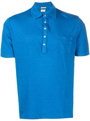 Lenvászon pólóing Massimo Alba kék