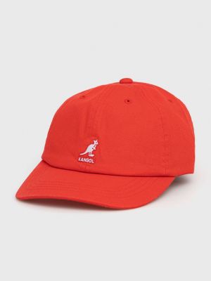 Памучна шапка с апликация Kangol червено