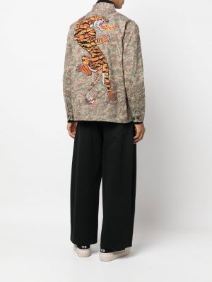 Maskáčová košile s výšivkou s tygřím vzorem Maharishi