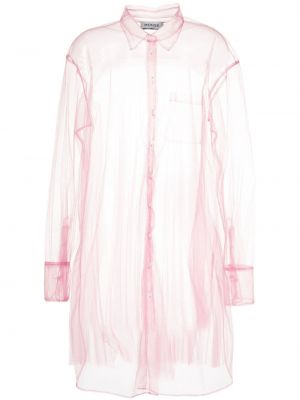 Прозрачна риза Monse розово
