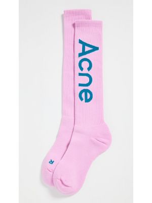 Носки Acne Studios Logo розовый