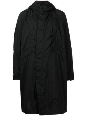 Czarny płaszcz z kapturem Julius