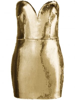 Mini-abito con paillettes Alex Perry oro