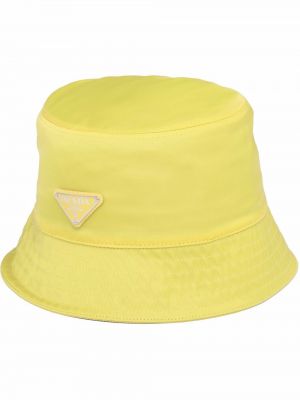 Żółta czapka Prada