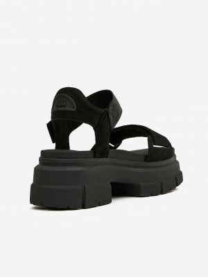 Semišové sandále na platforme Ugg čierna