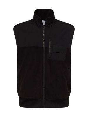 Voľná priliehavá rifľová vesta Calvin Klein Jeans čierna