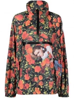 Květinová bunda na zip s potiskem Louis Vuitton